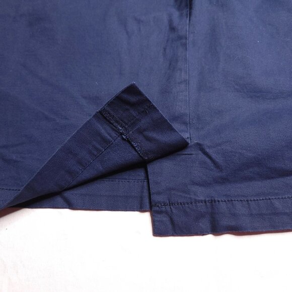 Old Navy Pencil Skirt 16 Faux Button Up Front Navy Pockets Back Slit Womens - Picture 5 of 8
